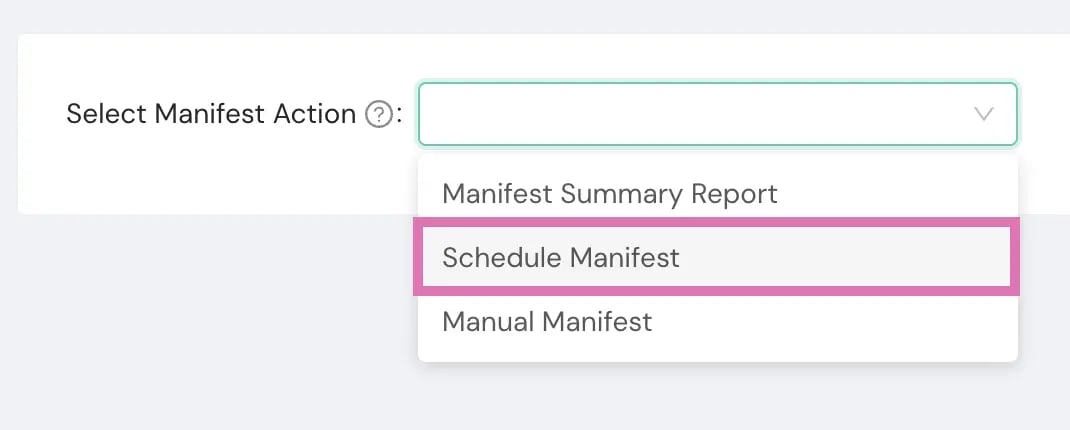 Shipping manifest automation options in the Shipium platform.