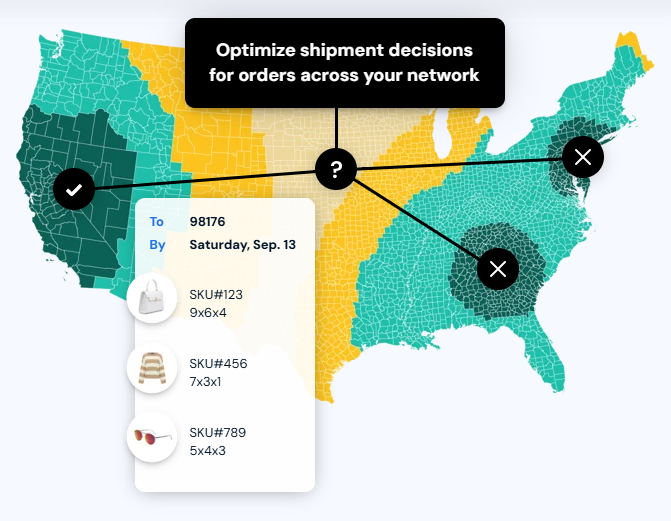 Shipium’s Fulfillment Engine uses same-day delivery technology to optimize shipment routing.