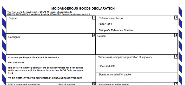 Dangerous Goods Declaration: A Shipper’s Guide | Shipium