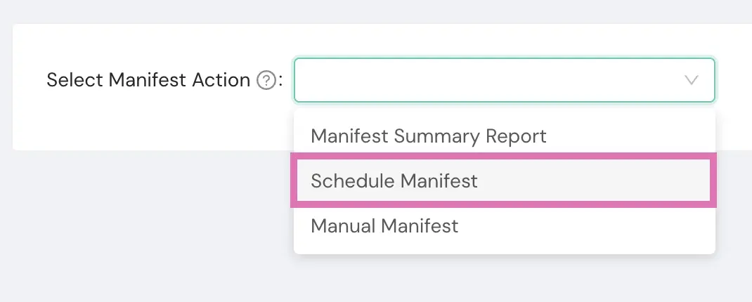 Shipping manifest automation options in the Shipium platform.