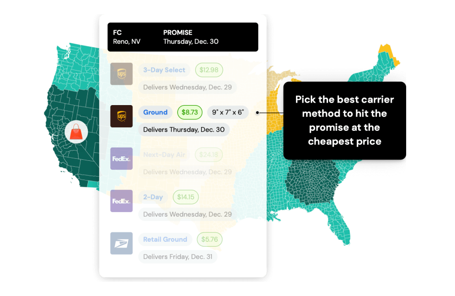 Final carrier selection