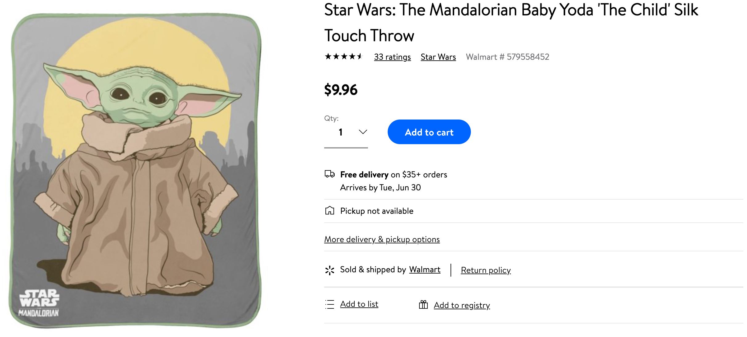 A screenshot that shows a Walmart product page displaying a clear estimated delivery date.