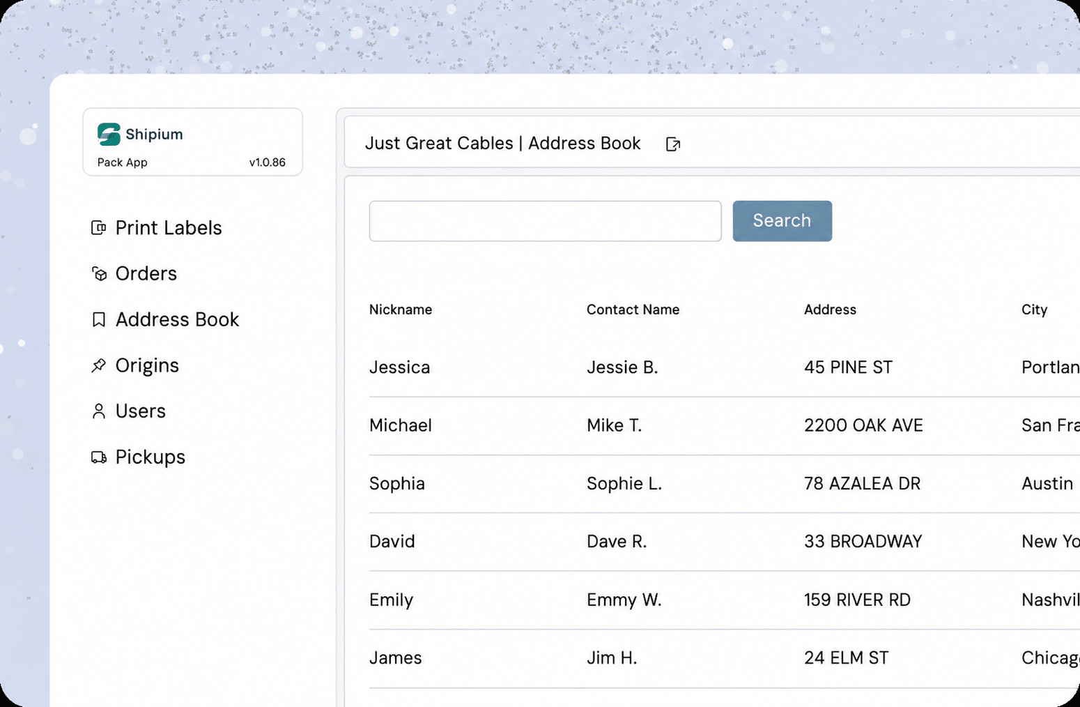 hero section parcel shipping