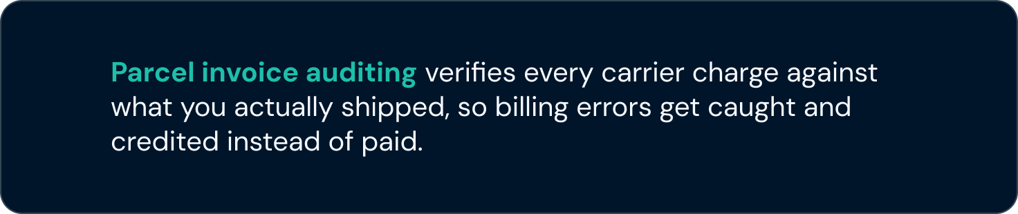 How parcel invoice auditing protects billing accuracy.