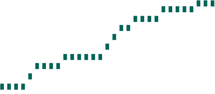 Rising step graph representing average shipping cost savings